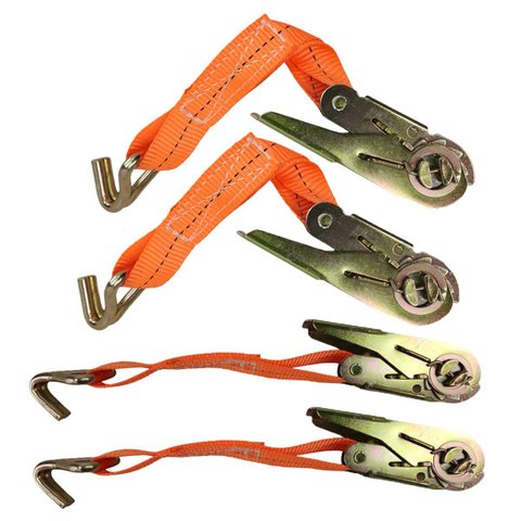 Catraca Movel de Amarraçao Carga Kit 4 Uni Gancho em J Obra Mudança Reforçado Resistente