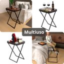 Ver imagem 4 de Mesinha Dobrável Para Canto do Café Com Bandeja Preto Fosco