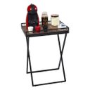 Ver imagem 2 de Mesinha Dobrável Para Canto do Café Com Bandeja Preto Fosco