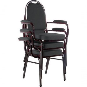 Kit com 3 Cadeiras para Auditório Linha Hotel Marrom