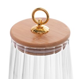Porta Mantimento de Vidro Borossilicato com Tampa de Bambu Classic 650ml - Wolff - 3