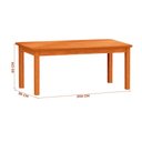 Ver imagem 4 de Mesa de Jantar Retangular em Madeira Maciça com 8 Cadeiras Estofadas Marrom Off White Lara Nemargi