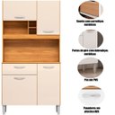 Ver imagem 4 de Kit de Cozinha 4 Portas 1 Gaveta Rúbia Cinamomo/off White