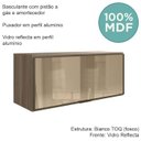 Ver imagem 4 de Armario Aereo Basculante Vidro Mdf 80 Cm Kali 1634161 Carvalho Toq Nicioli