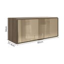 Ver imagem 3 de Armario Aereo Basculante Vidro Mdf 80 Cm Kali 1634161 Carvalho Toq Nicioli