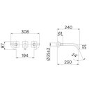 Ver imagem 4 de Torneira Misturador Docol Stillo 832430 de Parede Cobre Polido