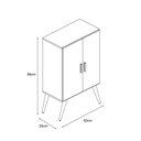 Ver imagem 4 de Sapateira Armário Multiuso Organizador 2 Portas Quarto Hall Off White