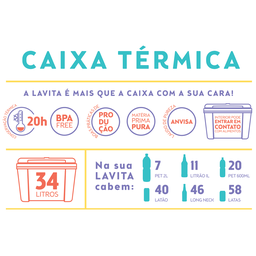 Combo Caixa Térmica 34 e 12 Litros - Azul Tradicional - 1