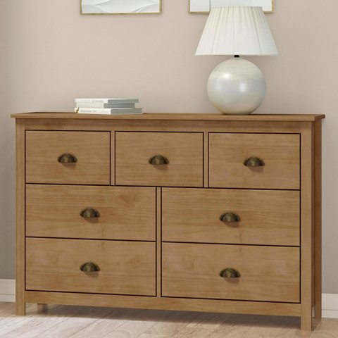 Cômoda para Quarto 125cm 7 Gavetas Lázio Freijó F07 - Mpozenato