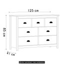 Ver imagem 4 de Cômoda para Quarto 125cm 7 Gavetas Lázio Freijó F07 - Mpozenato