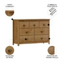 Ver imagem 3 de Cômoda para Quarto 125cm 7 Gavetas Lázio Freijó F07 - Mpozenato