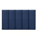 Ver imagem 4 de Kit 5 Cabeceiras Painel Modular Cama Box Solteiro Veludo Azul Madelina Decor