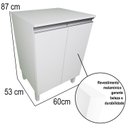 Ver imagem 3 de Balcão Bancada Multiuso com Tampo Cozinha Lavanderia 60cm