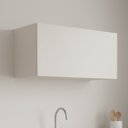 Ver imagem 1 de Armário Aéreo 80cm 1 Porta Basculante Cozinha Lisboa Branco/Off White