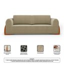 Ver imagem 7 de Kit Poltrona e Sofá Bloom 180cm 02 Lugares com Pés de Madeira Bouclê Bege - Desk Design