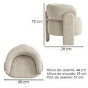 Ver imagem 3 de Poltrona Decorativa Lume Pes Madeira Linho Tcs 701 Moll