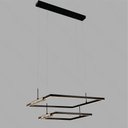 Ver imagem 1 de Lustre Pendente Led 3000k 80w Bivolt 60x40cm Metal Preto - Sindora Iluminação Dcd02850