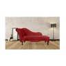 Recamier Decorativo Divã Olivia Couro Bege Pés Madeira Mz Decor - 3