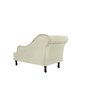 Recamier Decorativo Divã Olivia Couro Bege Pés Madeira Mz Decor - 2