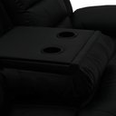Ver mais imagens de Poltrona Reclinável Manual de Cinema Hollywood 3 Lugares Porta Copos/massagem/aquecimento Pu Preto G