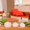 Ver imagem 4 de Porta Vaso e Velas Redondo Decoração Laranja
