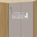 Ver imagem 5 de Armário Aéreo Canto Diagonal 74cm 2 Portas Elegance Luciane Móveis