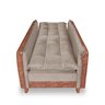 Poltrona de Amamentação com Puff Reclinável Sofá Cama  Capuccino/Marrom Bz Home Decor - 2