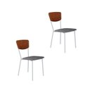 Ver imagem 3 de Cadeira Fixa Estofada Vintage Retrô com 2 Unidades