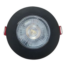 Kit 2 Spot Authentic Led Redondo de Embutir Avant Branco com Corpo Preto Fosco 5w 6500k - Cód - 4