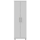 Ver imagem 1 de Multiuso Organizador Armário Sato 2 Portas 5 Prateleiras Branco - Bela Móveis