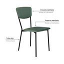 Ver imagem 5 de Cadeira Fixa Estofada Vintage Retrô com 4 Unidades