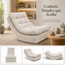 Ver mais imagens de Poltrona Balance Leve Balanço Linho Premium Easy Clean Luxo para Sala Quarto Conforto Relaxante