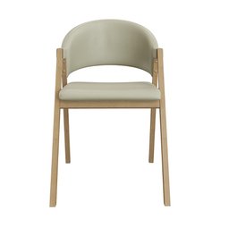 Cadeira Decorativa Suellen para Mesa de Jantar Reforçada Courino Cor:bege - 4