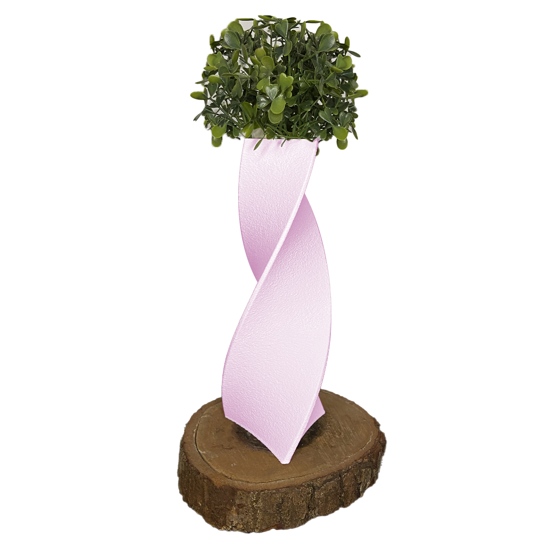 Vaso Decorativo Twisted 3D Plástico Para Flores Artificiais - Rosa - 1