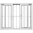Ver imagem 1 de Janela de Correr Alumínio Branco 04 Folhas c/Grade Maxx - 120x200