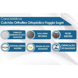 Cama Box Queen Colchão Ortopédico Orthoflex Foggia Sogni Unic Pillow Top+base Camurça Black( - 7