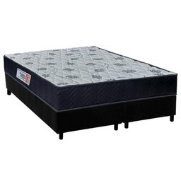 Cama Box Queen Colchão Ortopédico Orthoflex Foggia Sogni Unic Pillow Top+base Camurça Black( - 1
