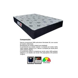 Cama Box Queen Colchão Ortopédico Orthoflex Foggia Sogni Unic Pillow Top+base Camurça Black( - 5