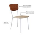 Ver imagem 5 de Cadeira Fixa Estofada Vintage Retrô com 4 Unidades