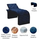 Ver imagem 4 de Maca Estofada Estética Cílios Regulável Spa Suede Ana Clara:azul Marinho