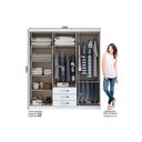 Ver imagem 2 de Guarda Roupa Casal 6 Portas e 3 Gavetas Caju Cinamomo Henn