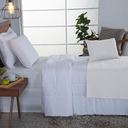 Ver imagem 3 de Kit 3 Peças Peseira de Cama Solteiro Comfort com Almofada Cheia Microfibra (Branco)