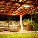 Ver imagem 5 de Lustre Luminaria Solar Led Lampada Led Abajur Cozinha Jardim Quintal Ar Livre Iluminaçao Pendente Ra