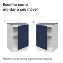 Ver imagem 4 de Balcão de Cozinha 50cm 1 Porta Branco/Azul Vik Madesa Branco/Azul