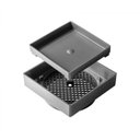 Ver imagem 2 de Ralo Oculto Invisível Quadrado 10x10 Cm Cinza Seca Piso e