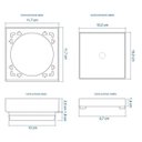 Ver imagem 5 de Ralo Oculto Invisível Quadrado 10x10 Cm Cinza Seca Piso e