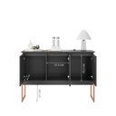 Ver imagem 3 de Buffet Aparador Luxo Roma - Preto Cobre Preto Cobre