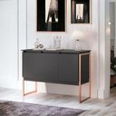 Ver imagem 1 de Buffet Aparador Luxo Roma - Preto Cobre Preto Cobre