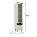 Ver imagem 4 de Armário Cristaleira Genialflex Iluminata Adega 50cm Hortelã