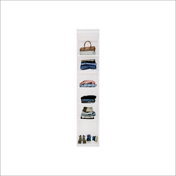 Guarda Roupa Modular 1 Porta com Prateleiras MDF 35 cm Lotus Belmax:Branco - 3